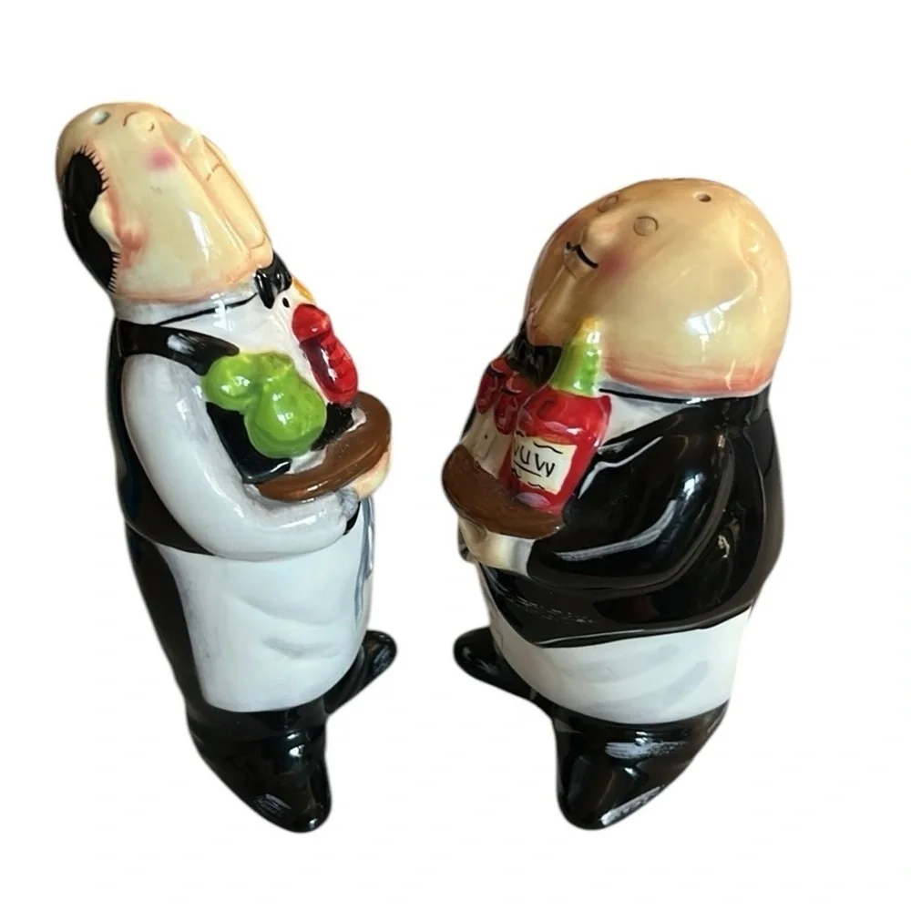 Certified International Dinner is Served Waiter and Butler Salt & Pepper Shakers - Picture 2 of 8